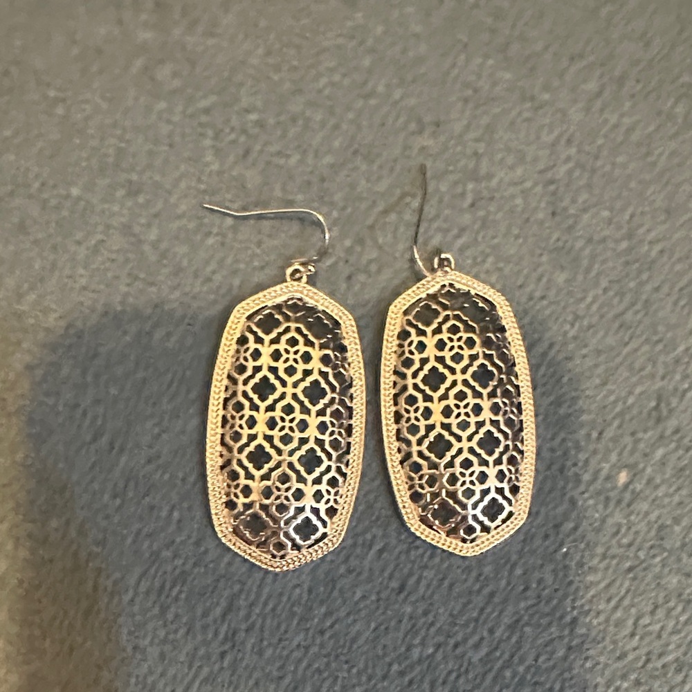 Kendra Scott Silver Filigree Earrings